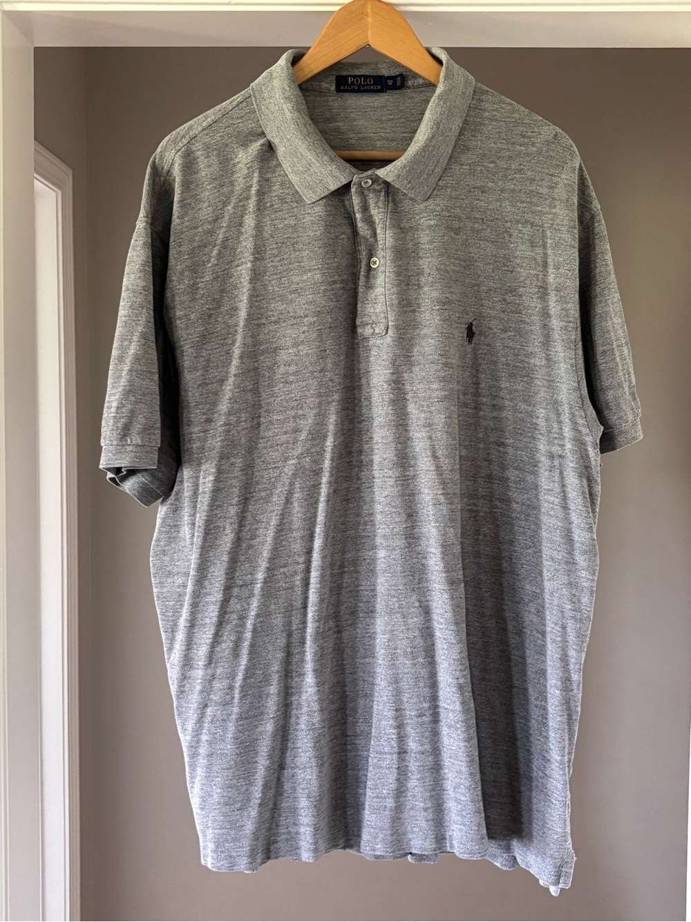 Ralph Lauren Heather Gray Short-Sleeve Polo Shirt